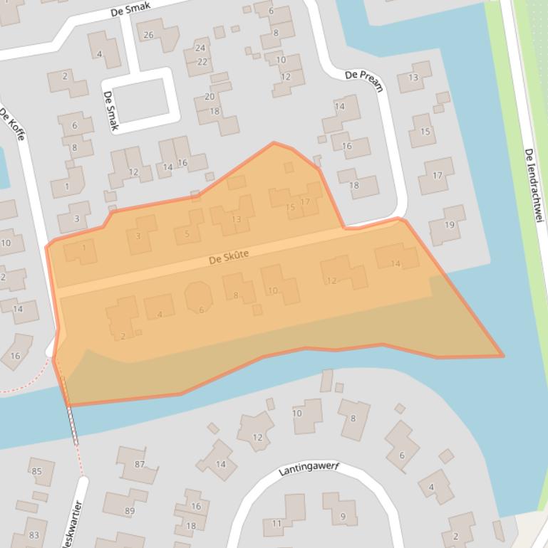 Kaart van postcodegebied 8651CS.