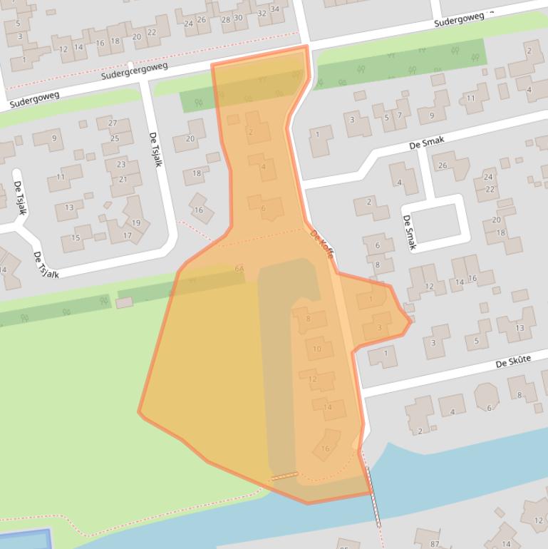 Kaart van postcodegebied 8651CX.