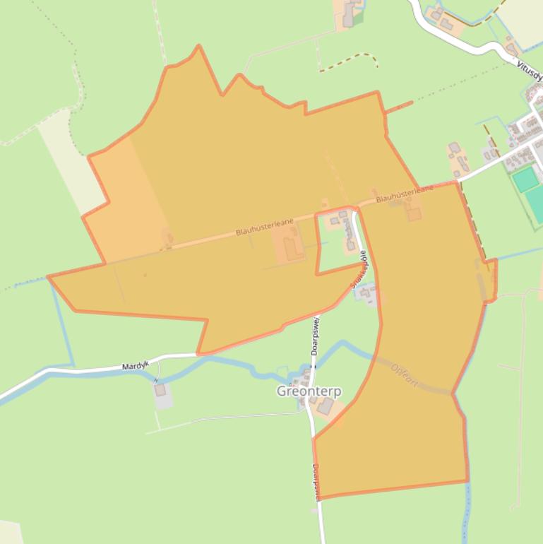 Kaart van postcodegebied 8658LJ.