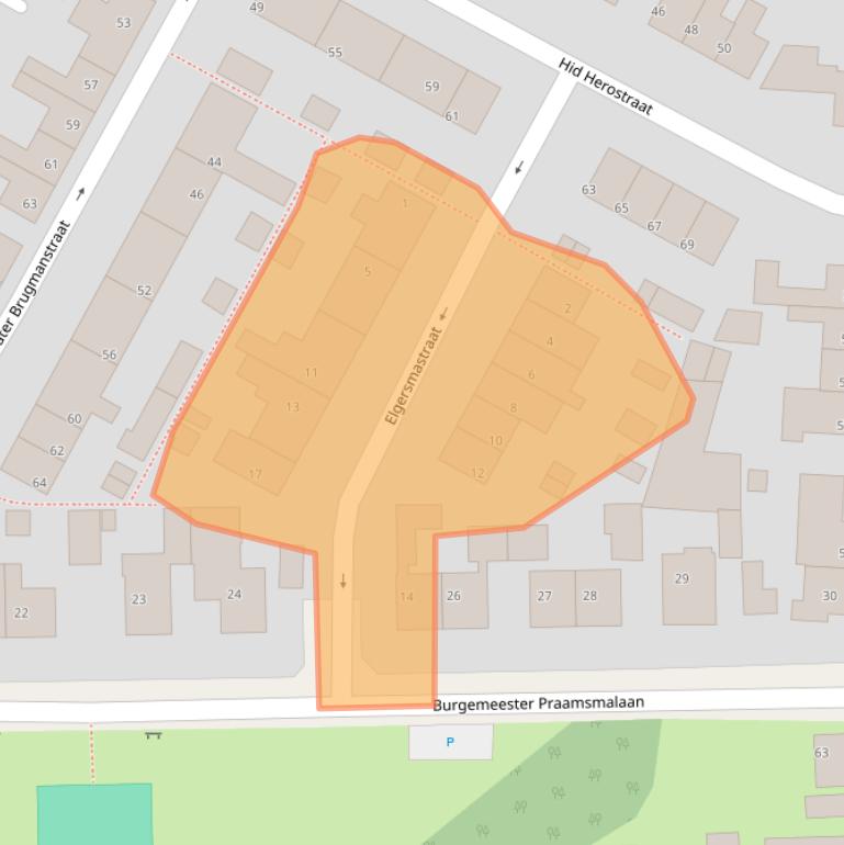 Kaart van postcodegebied 8701BJ.