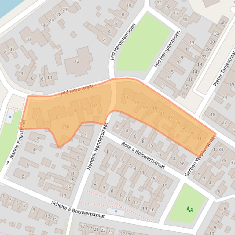 Kaart van postcodegebied 8701BT.