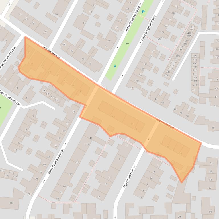 Kaart van postcodegebied 8701BV.