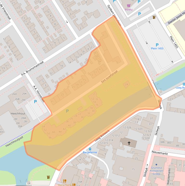 Kaart van postcodegebied 8701CM.