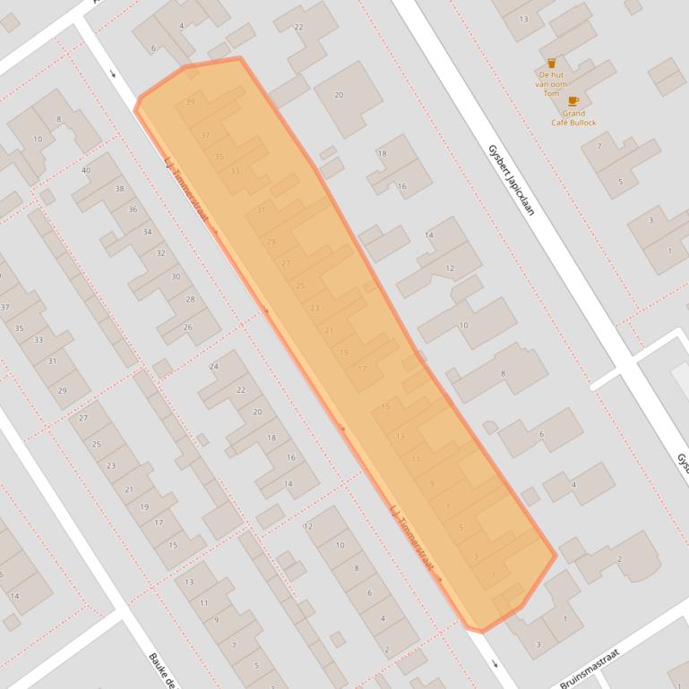 Kaart van postcodegebied 8701DD.