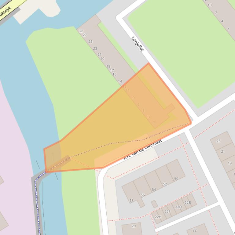 Kaart van postcodegebied 8701DG.