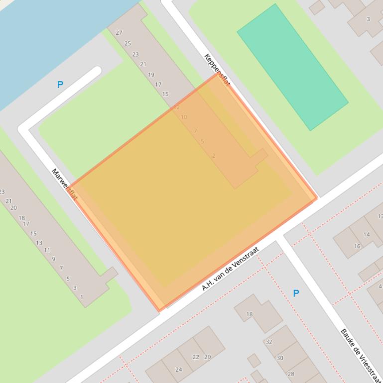 Kaart van postcodegebied 8701DN.