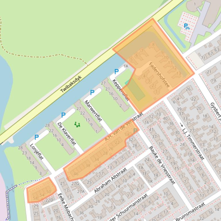 Kaart van postcodegebied 8701DS.