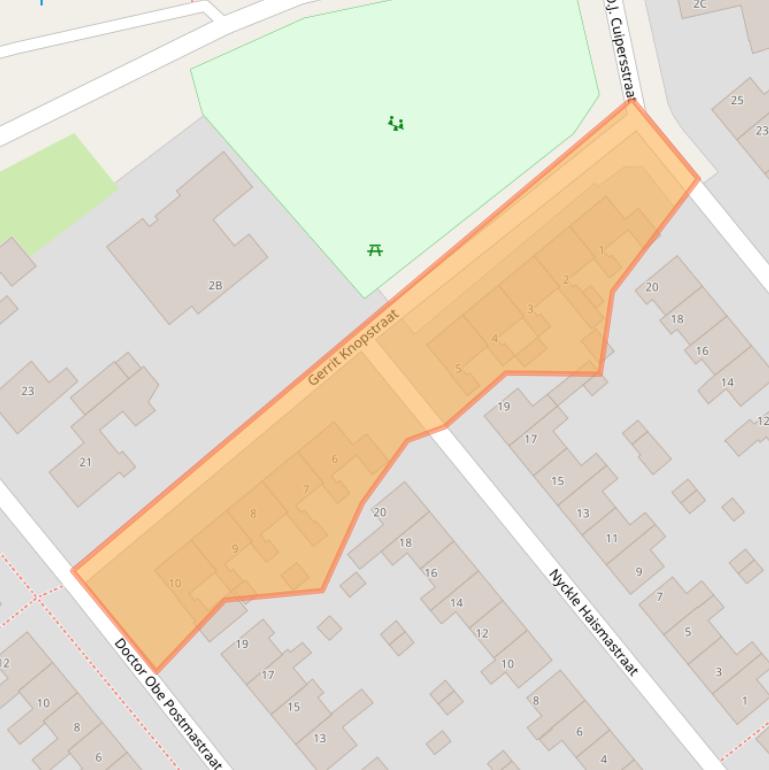 Kaart van postcodegebied 8701EN.