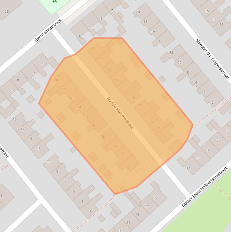 Kaart van postcodegebied 8701EP.