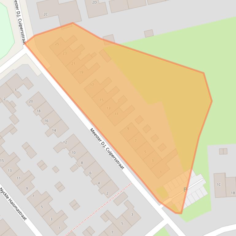 Kaart van postcodegebied 8701ER.