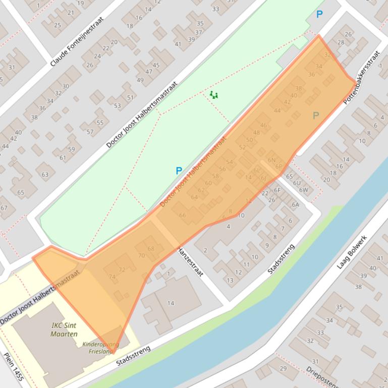 Kaart van postcodegebied 8701EZ.