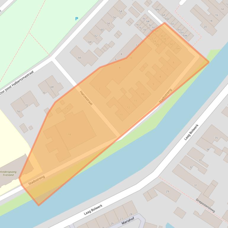 Kaart van postcodegebied 8701GA.