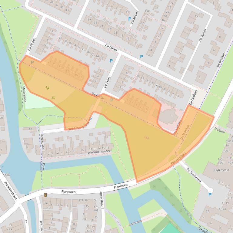 Kaart van postcodegebied 8701GH.