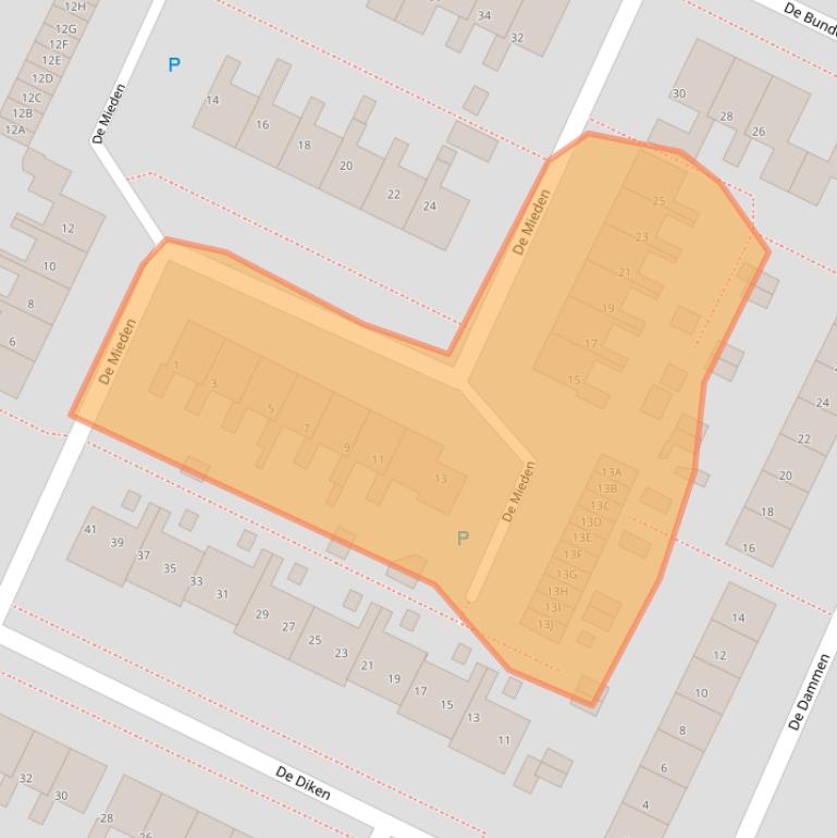 Kaart van postcodegebied 8701GN.