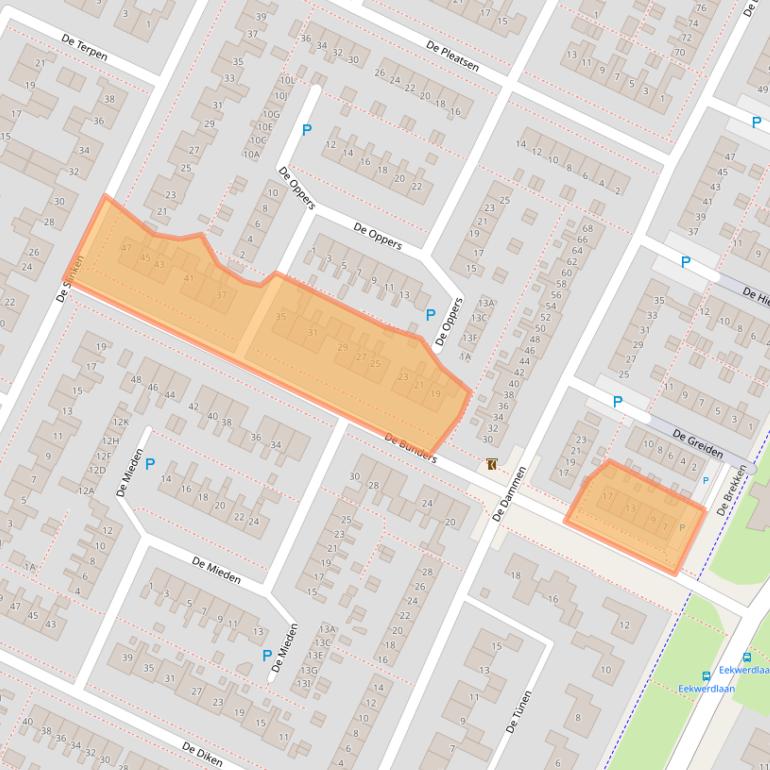 Kaart van postcodegebied 8701GR.
