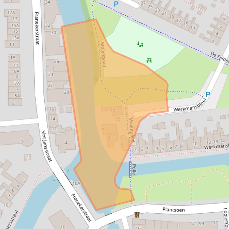 Kaart van postcodegebied 8701GZ.