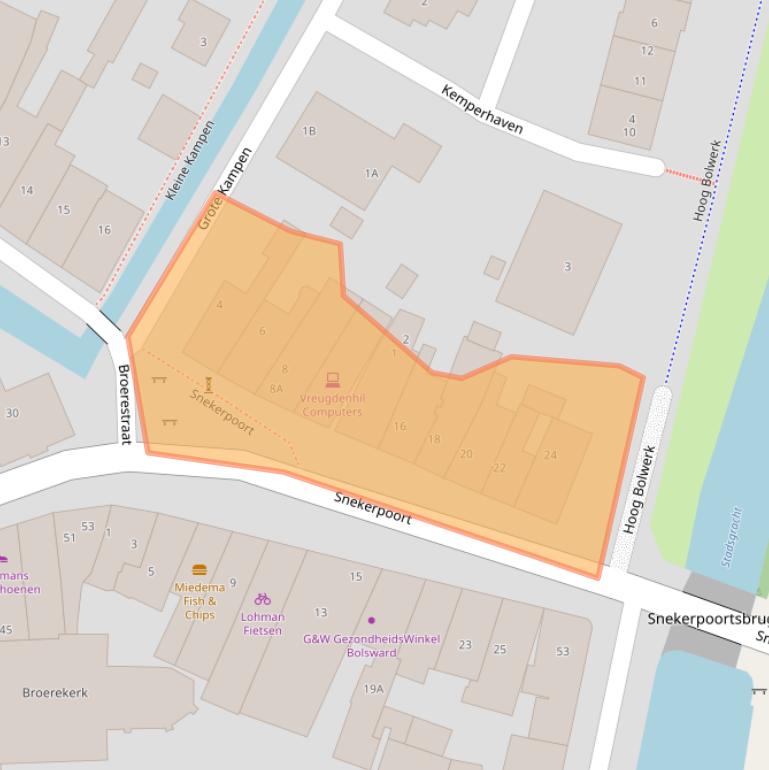 Kaart van postcodegebied 8701HL.