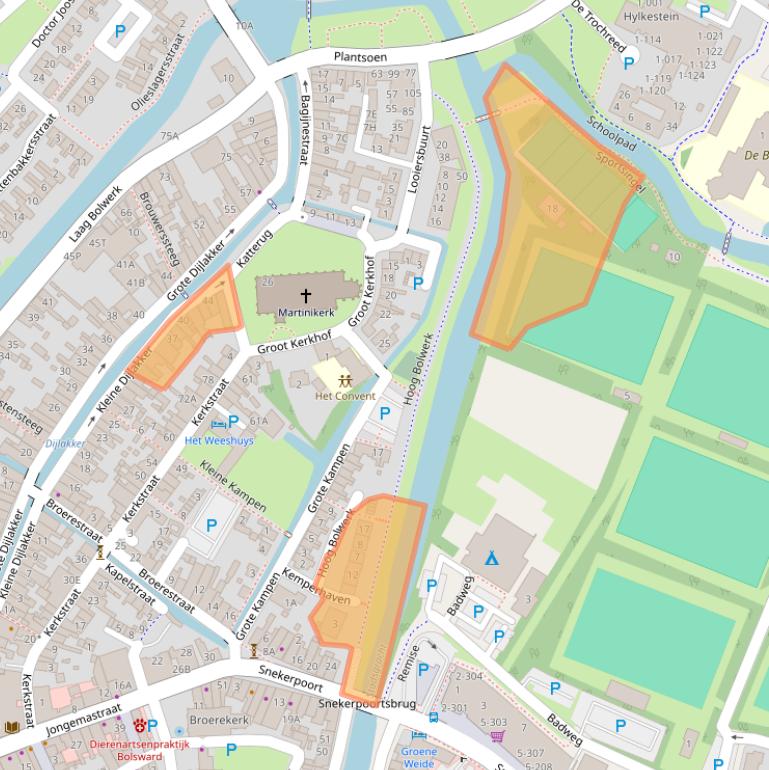 Kaart van postcodegebied 8701HX.