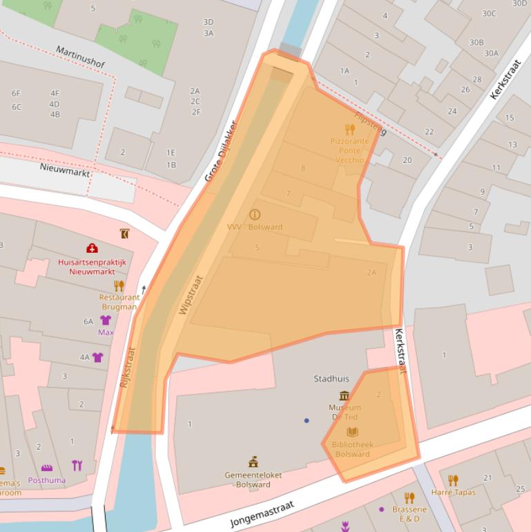 Kaart van postcodegebied 8701HZ.