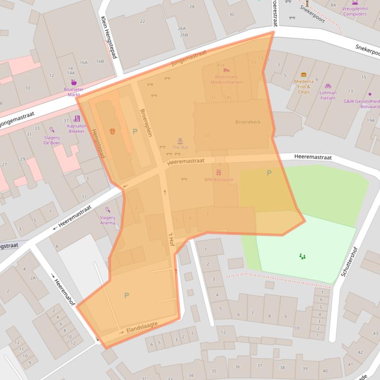 Kaart van postcodegebied 8701JC.