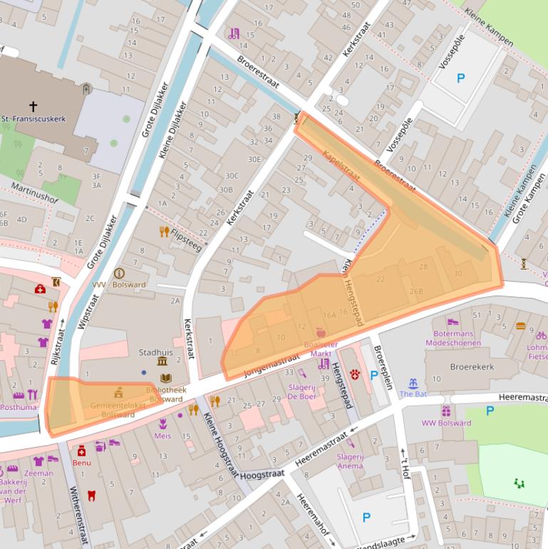 Kaart van postcodegebied 8701JD.