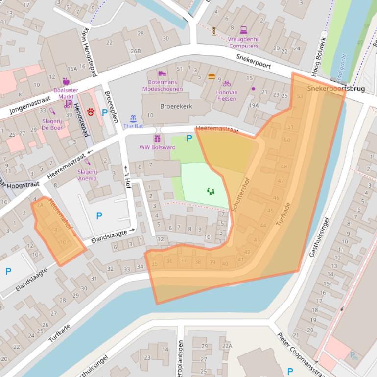 Kaart van postcodegebied 8701JM.