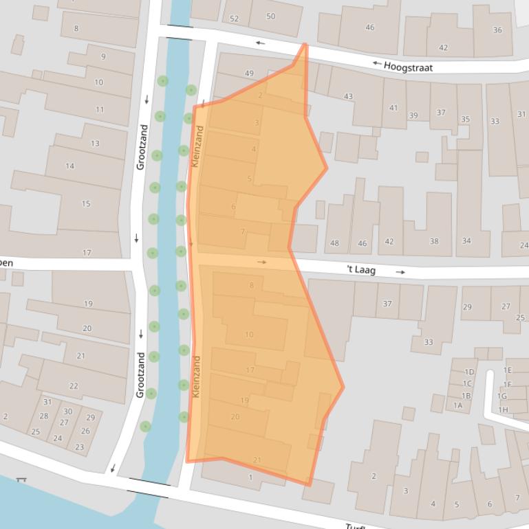 Kaart van postcodegebied 8701JW.