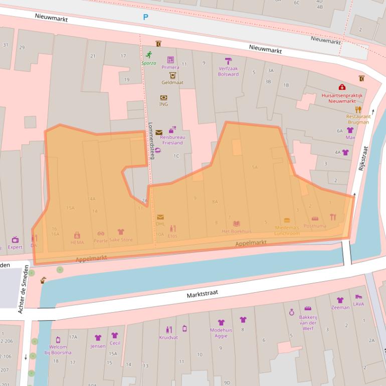 Kaart van postcodegebied 8701KH.