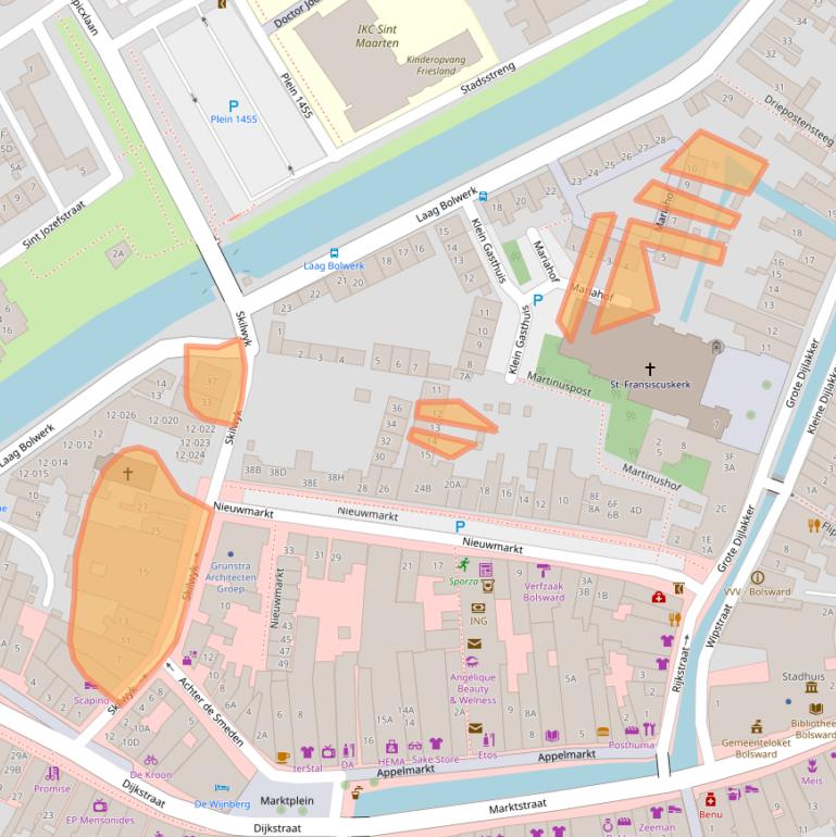 Kaart van postcodegebied 8701KM.