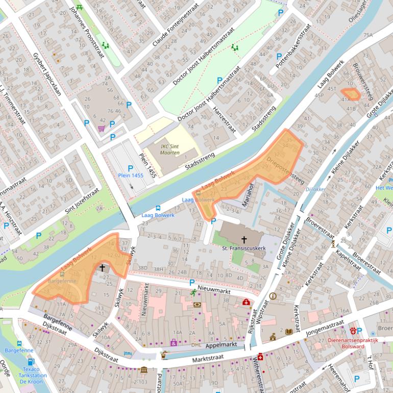 Kaart van postcodegebied 8701KP.