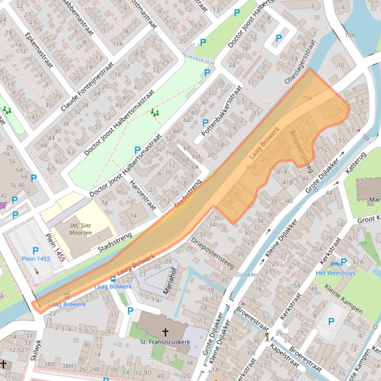 Kaart van postcodegebied 8701KT.