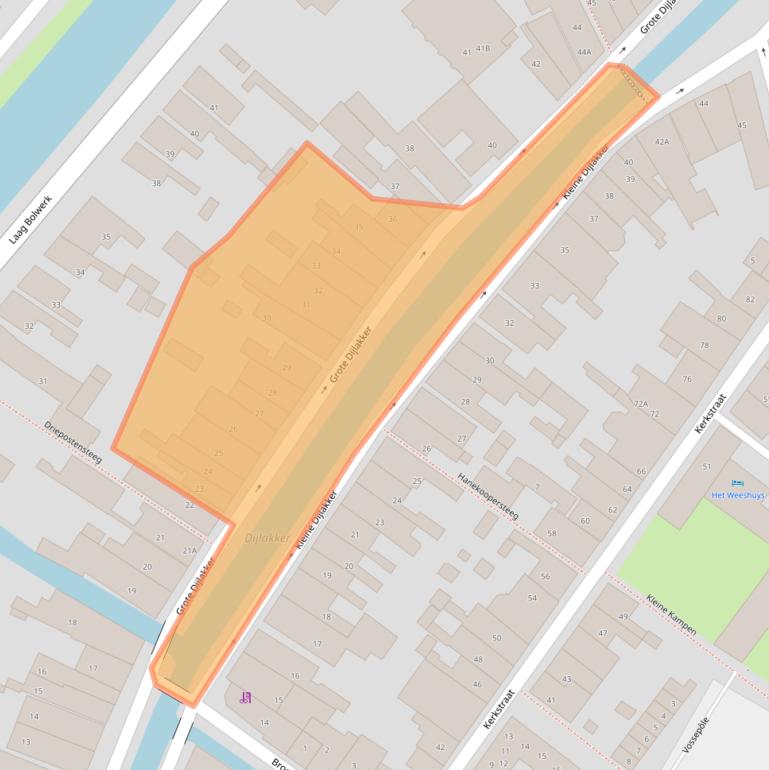 Kaart van postcodegebied 8701KW.