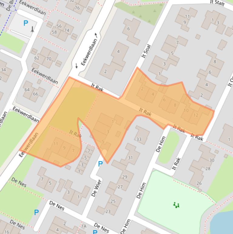 Kaart van postcodegebied 8701LG.