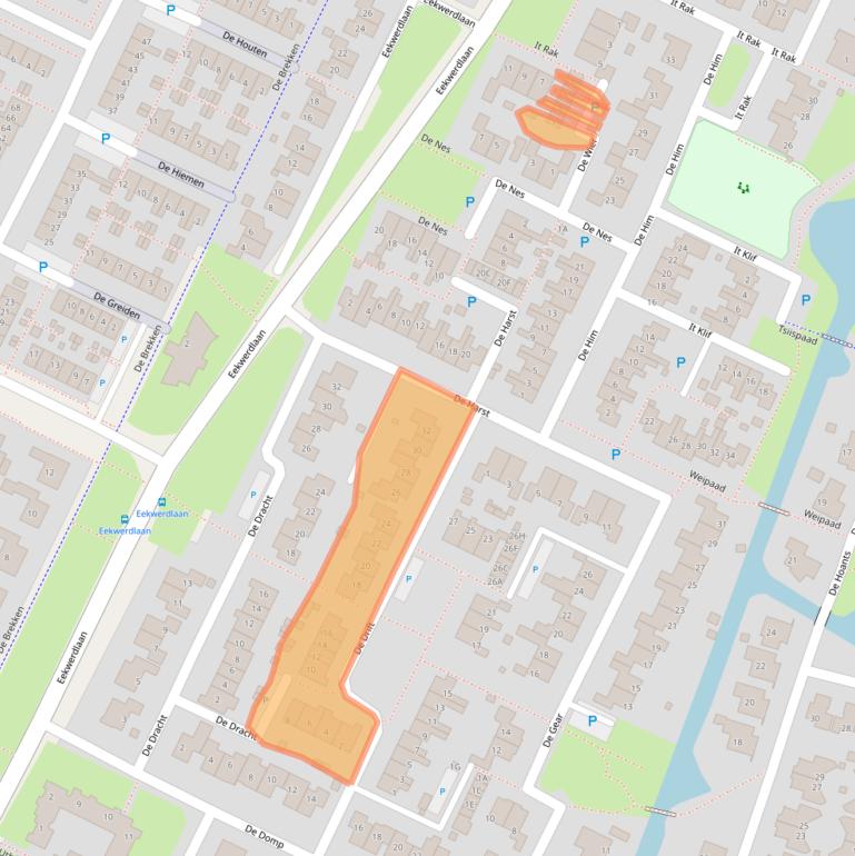 Kaart van postcodegebied 8701LP.