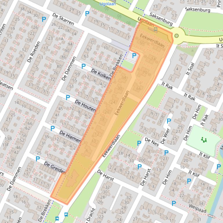 Kaart van postcodegebied 8701LS.