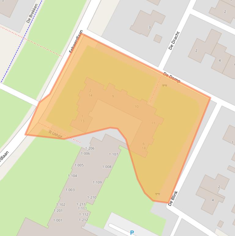 Kaart van postcodegebied 8701MA.