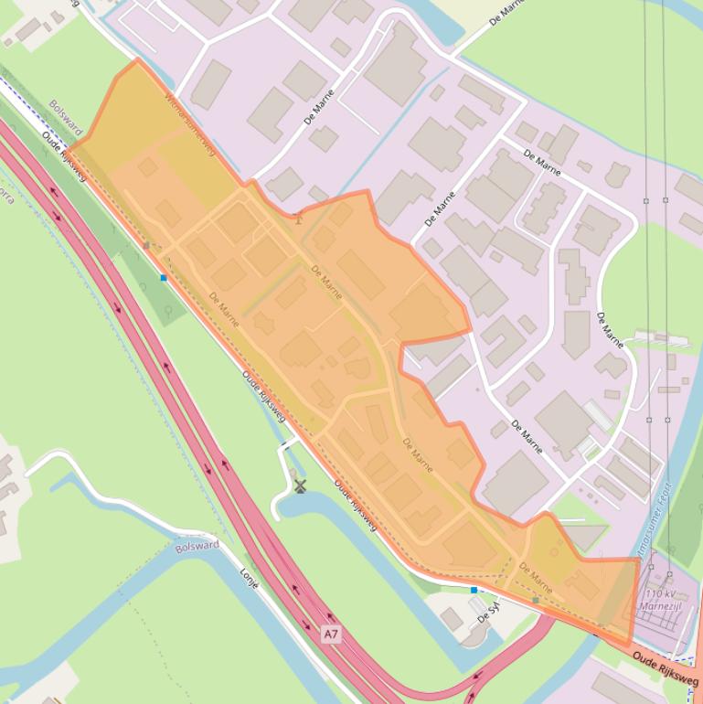 Kaart van postcodegebied 8701MC.