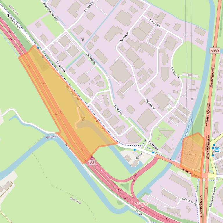 Kaart van postcodegebied 8701MD.