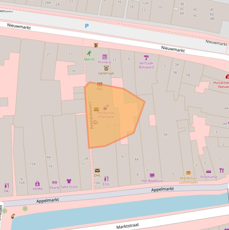 Kaart van postcodegebied 8701NA.