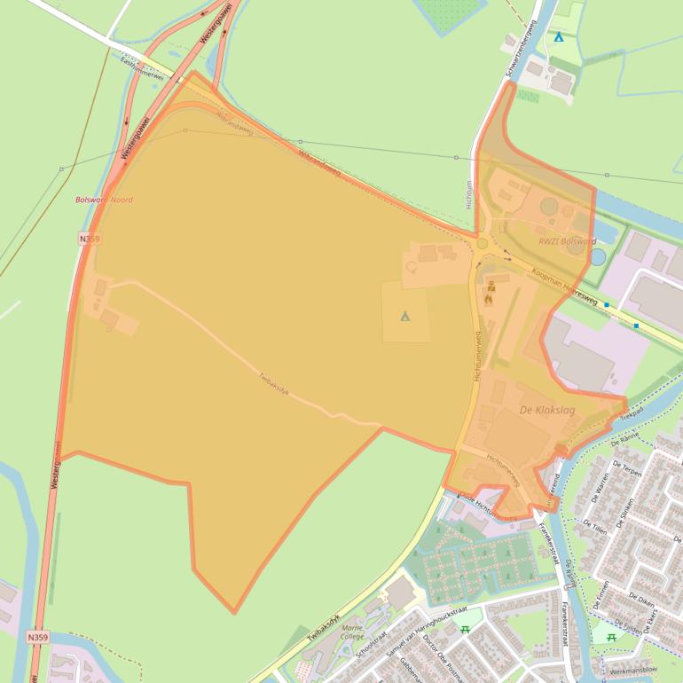 Kaart van postcodegebied 8701PG.