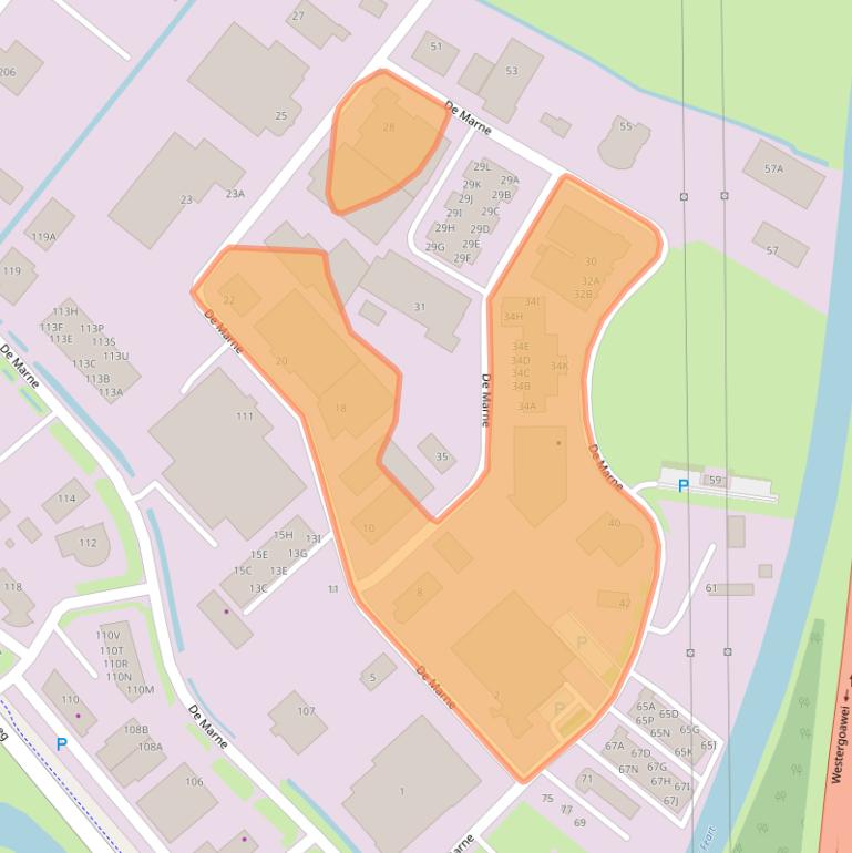 Kaart van postcodegebied 8701PT.