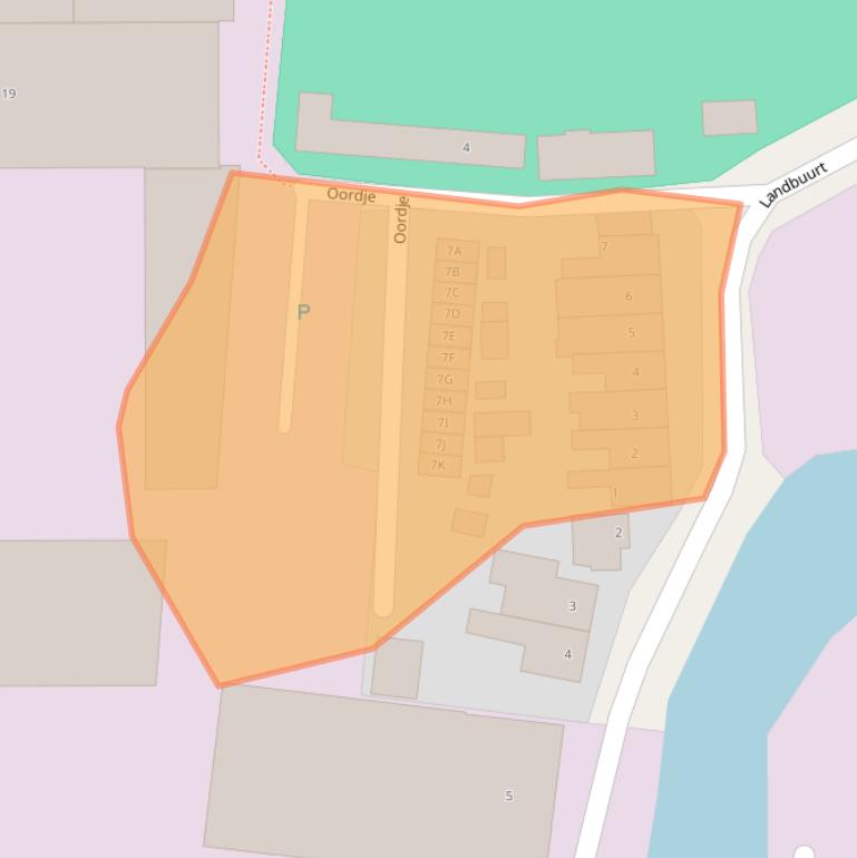 Kaart van postcodegebied 8701WC.