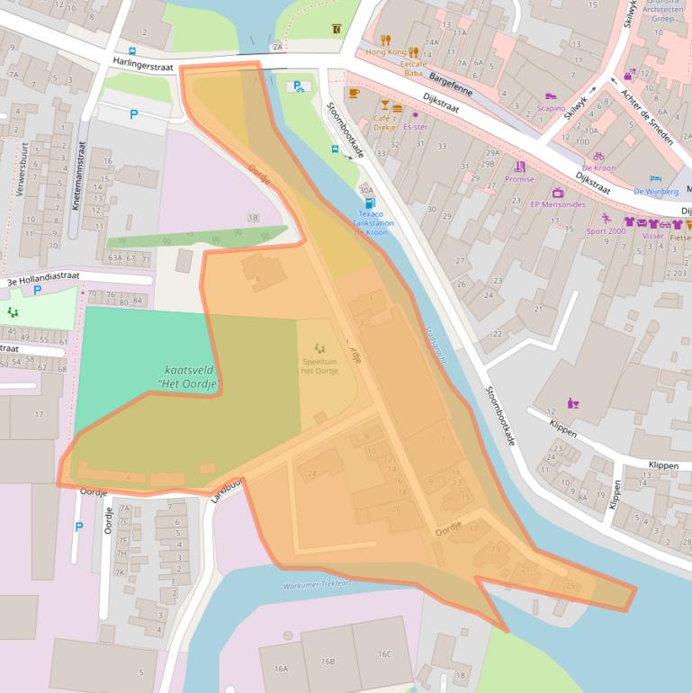 Kaart van postcodegebied 8701WD.