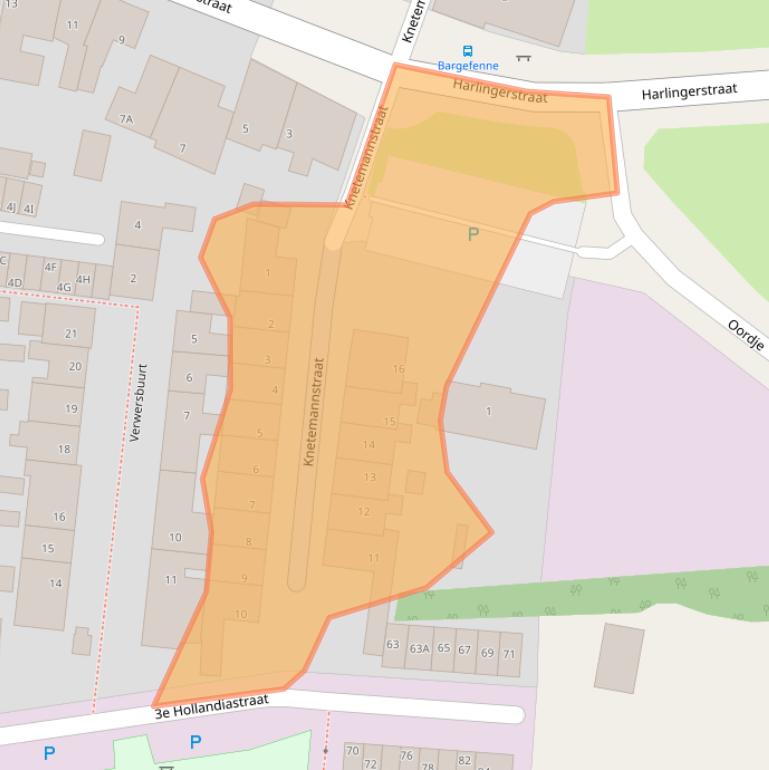 Kaart van postcodegebied 8701WE.