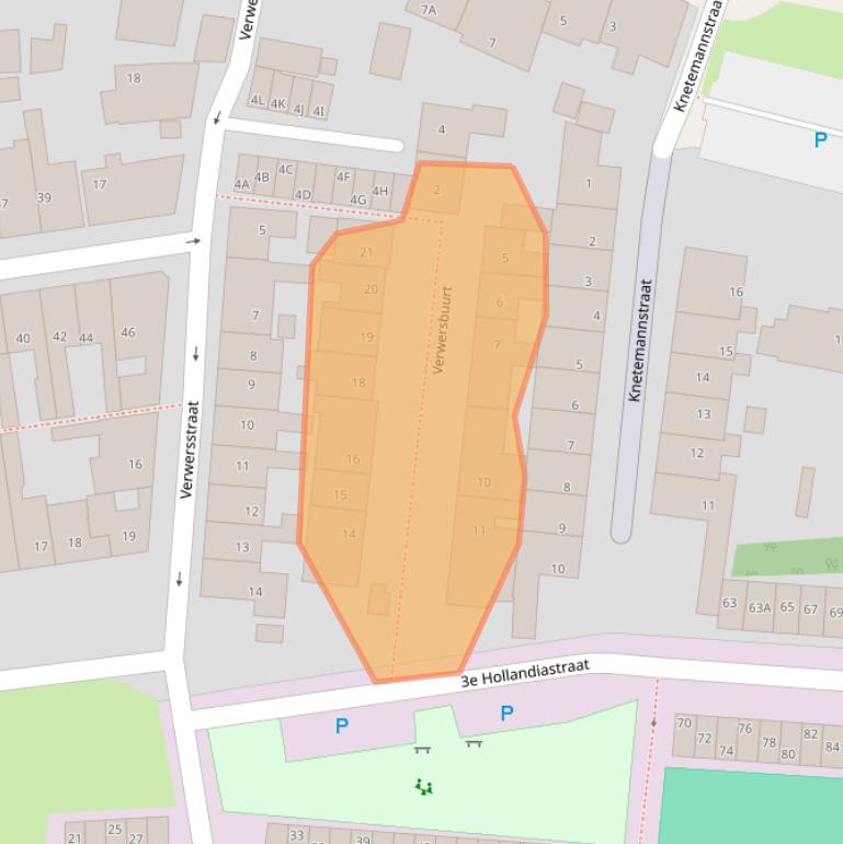 Kaart van postcodegebied 8701WG.