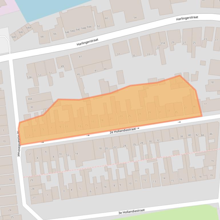 Kaart van postcodegebied 8701WK.