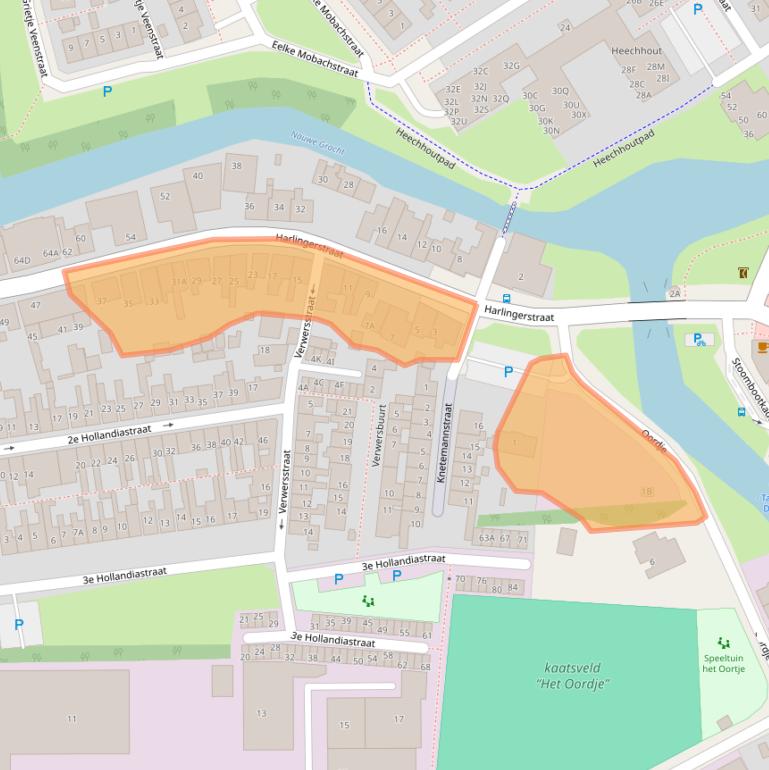 Kaart van postcodegebied 8701WP.