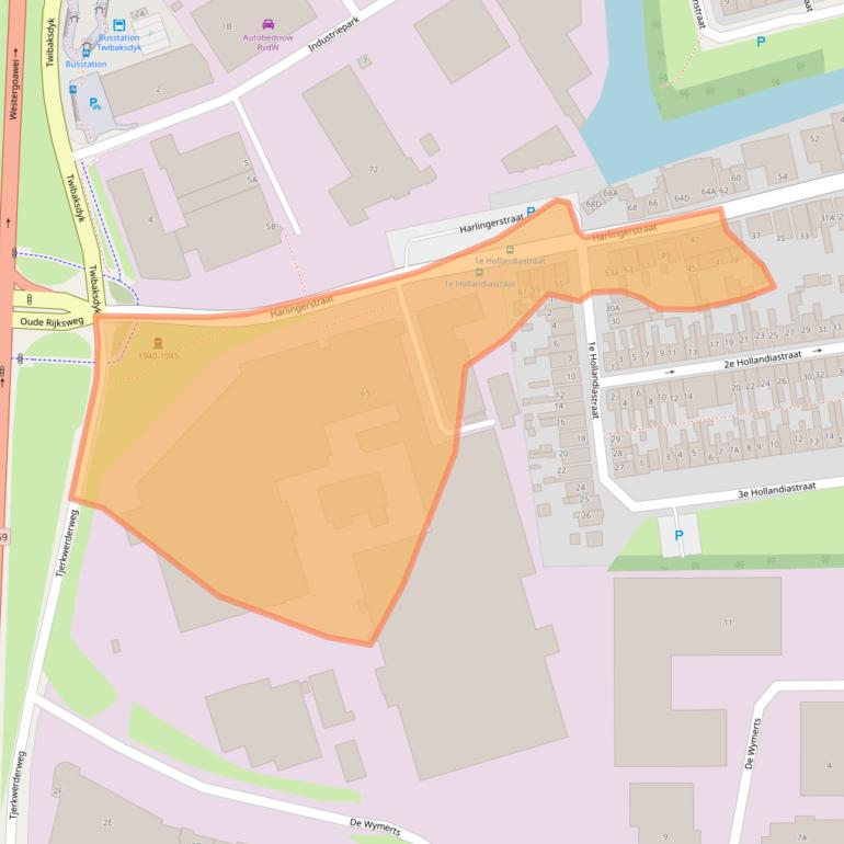 Kaart van postcodegebied 8701WR.