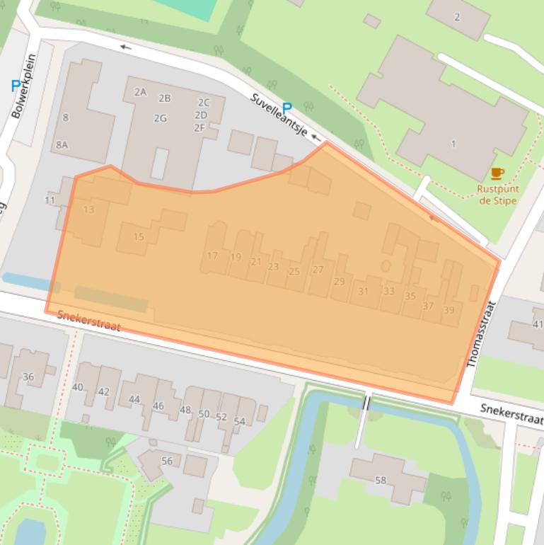 Kaart van postcodegebied 8701XB.