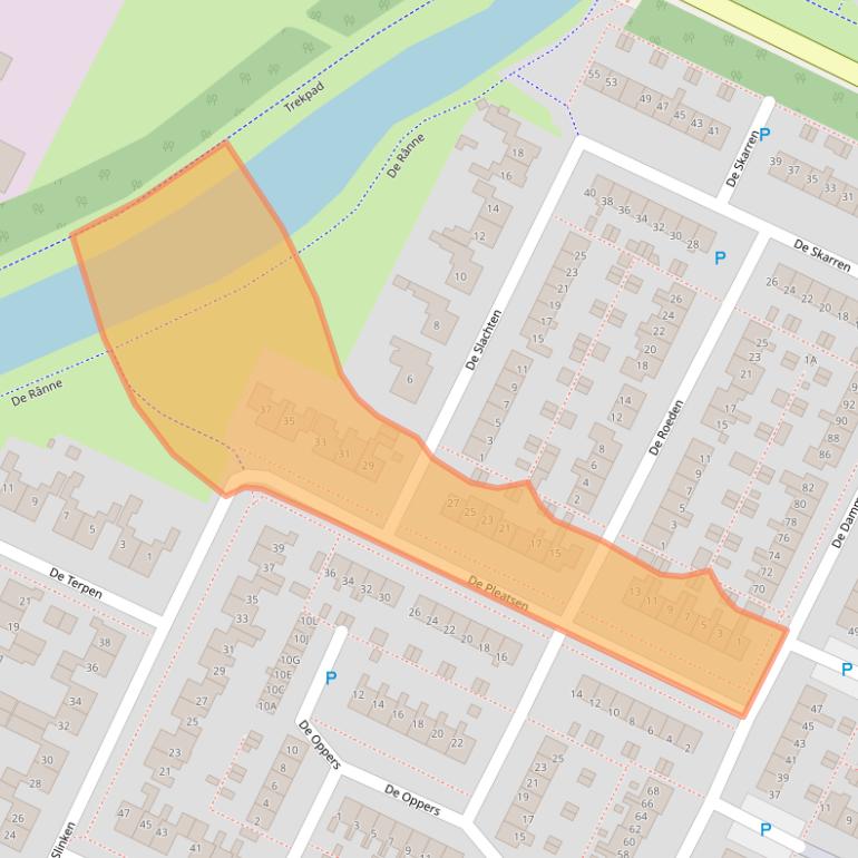 Kaart van postcodegebied 8701ZC.